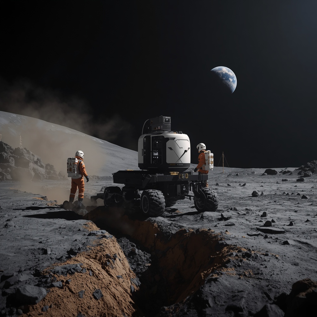 Excavation and Trenching in Lunar and Martian Regolith